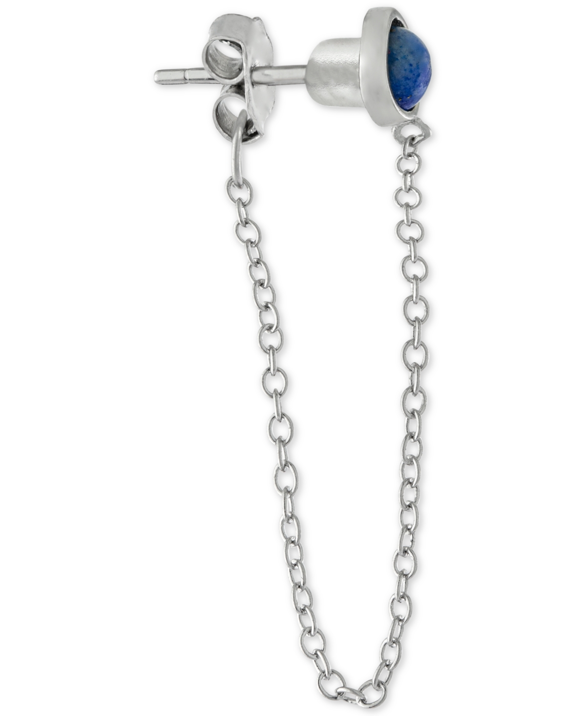 Giani BerniniFront & Back Chain Drop Earrings in Sterling Silver, Created for Macy's - Lapis