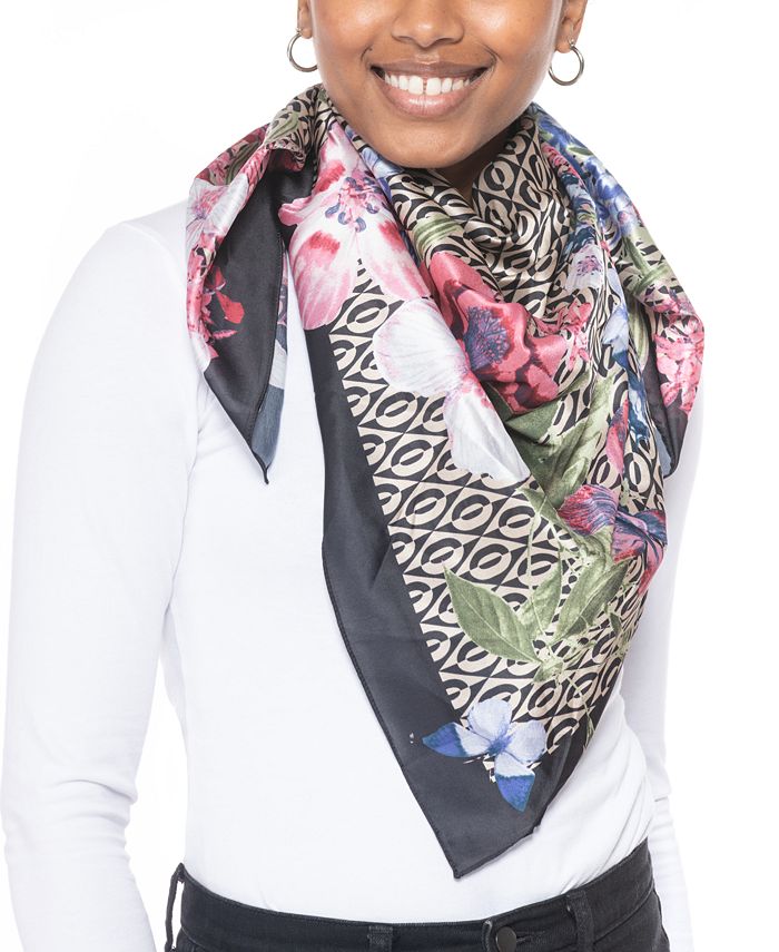 Giani Bernini Floral Loop Square Scarf, Created for Macy's - Macy's