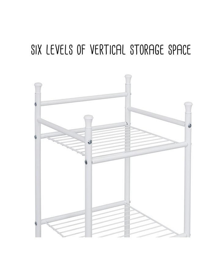 Honey Can Do 6Tier White Bathroom Storage Shelving Unit Macy's