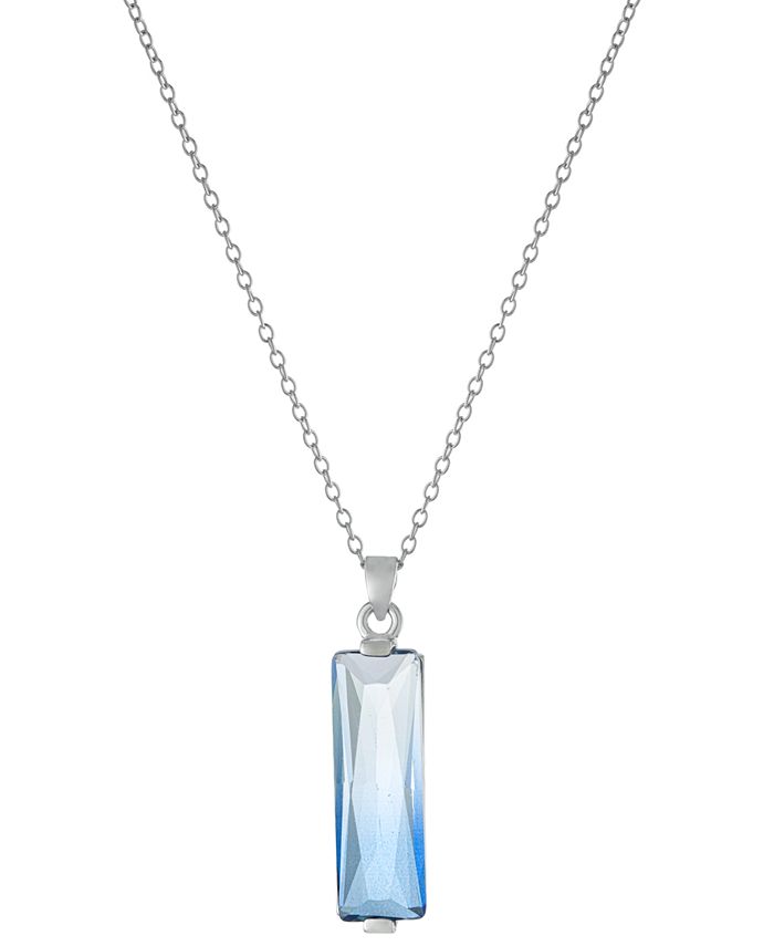 Giani Bernini - Ombr&eacute; Crystal Pendant Necklace in Sterling Silver, 16" + 2" extender