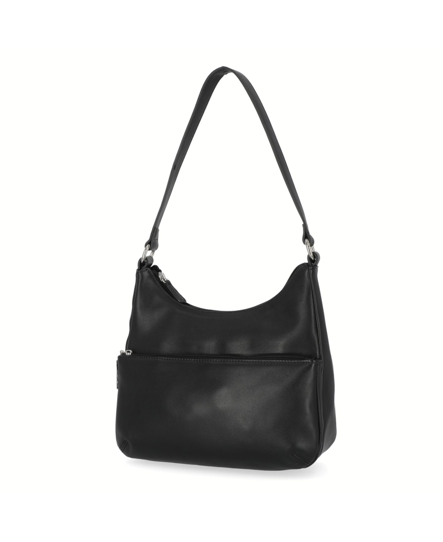 Женская сумка Giani Bernini Nappa Leather Hobo, цвет: Чёрный / Серебряный — фото 6