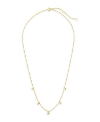 Women's Cubic Zirconia Dangling Bezel Necklace