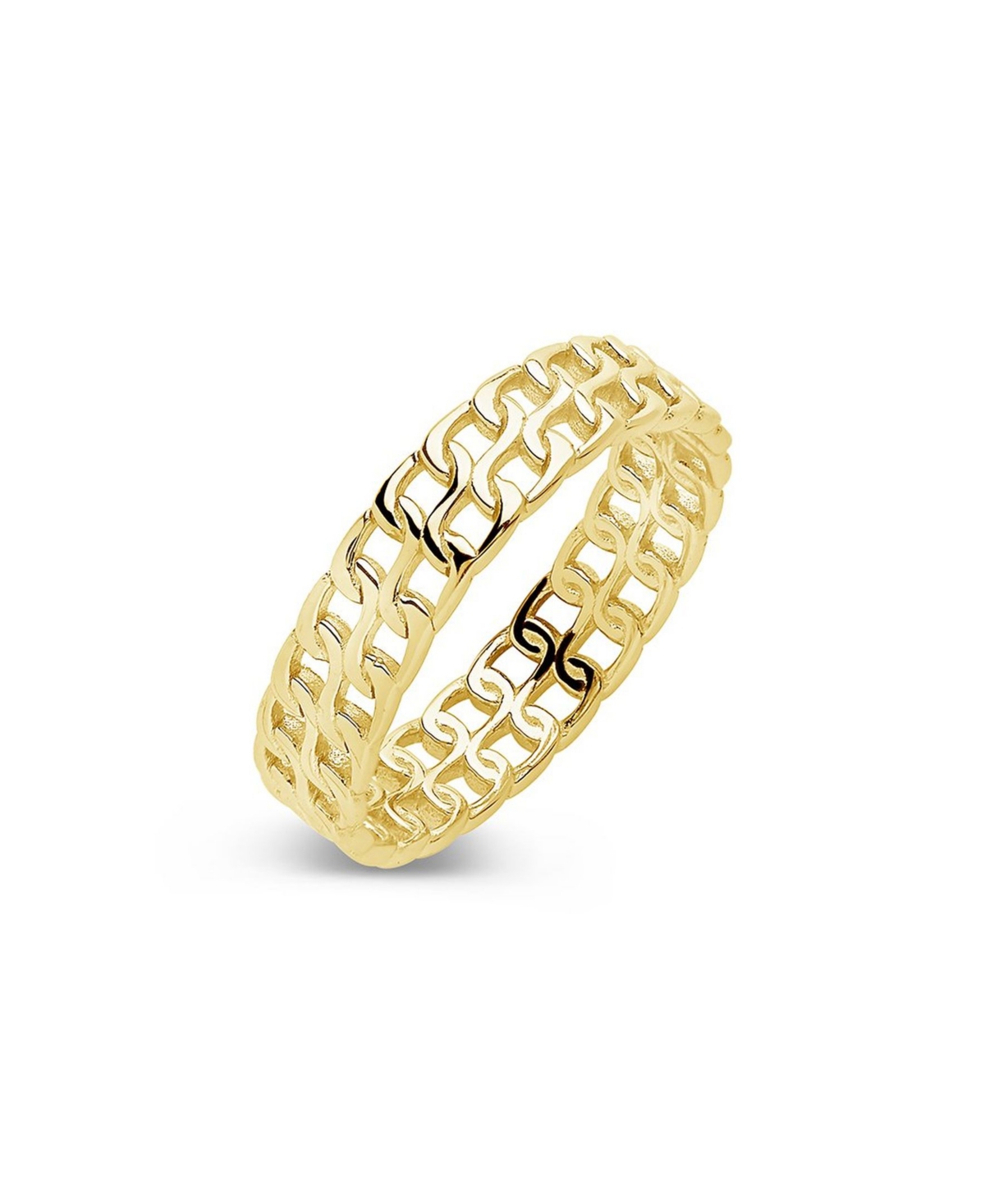 Women's 2 Row Chain Ring - 14K Gold Plated