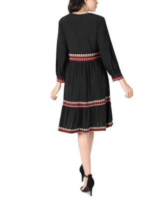 Robbie Bee Petite Tiered Jersey A-Line Dress - Macy's