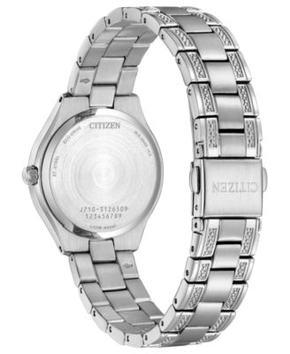 Eco-Drive Women's Silhouette Crystal Stainless Steel Bracelet Watch 30mm