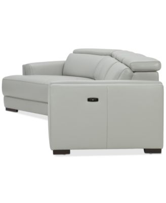 CLOSEOUT! Jenneth 3-Pc. Leather Sofa with 2 Power Motion Recliners and Cuddler