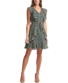 Petite Printed Fit & Flare Dress