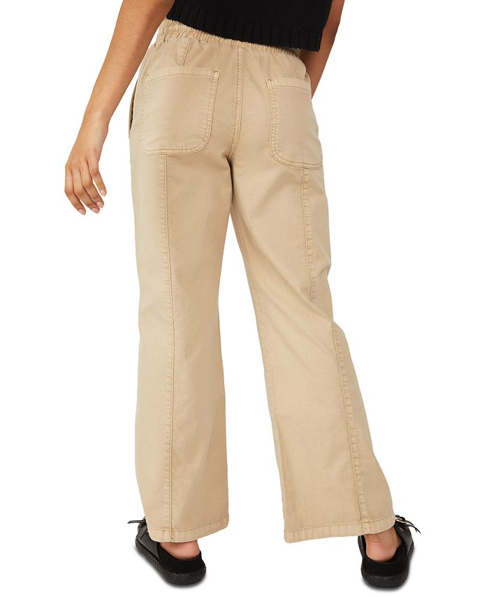 denim track pants womens