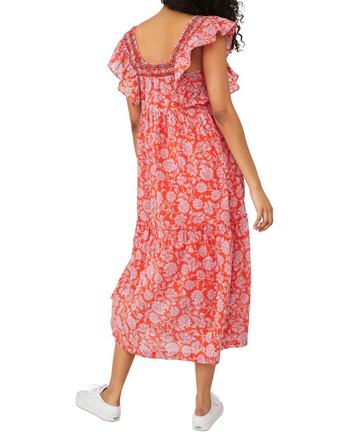 Free People Bonita Cotton Printed Midi Dress & Reviews - Dresses ...