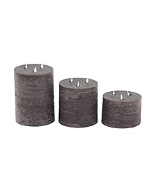 Traditional Wax Flameless Candle, Set of 3
