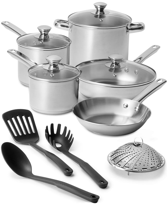 Tools Of The Trade Stainless Steel 13-Pc Cookware Set NEW In Box Free Shipping 