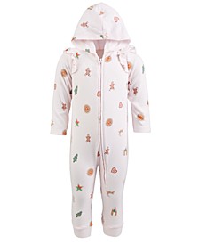 Baby Girls Cookie-Print Cotton Coverall, Created for Macy's 