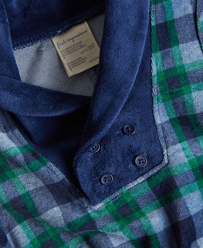 First Impressions Baby Boys Plaid Coverall, Created for Macy's Macy's