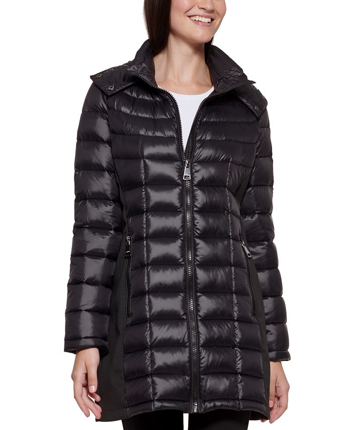 Calvin Klein Petite Hooded Puffer Coat, Created for Macy's - Macy's