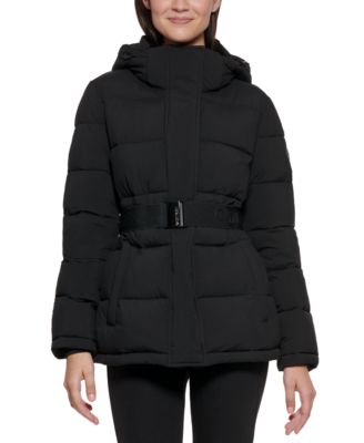 calvin klein ladies belted parka