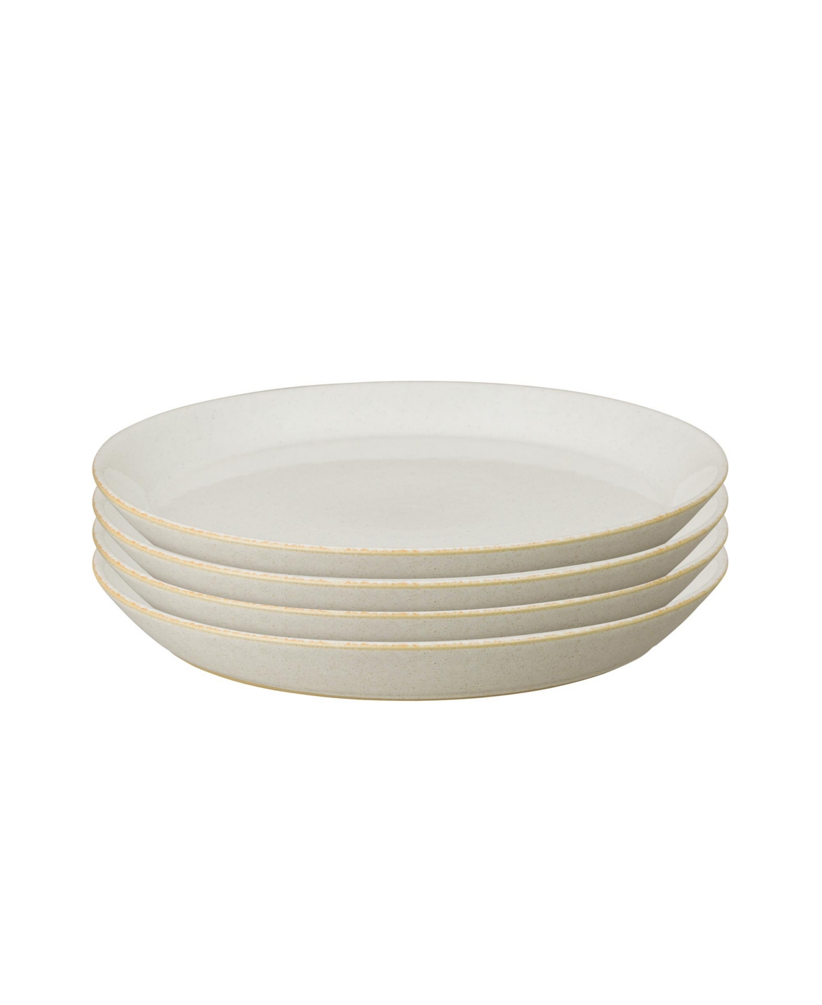 Impression Cream Medium Plate, Set of 4 - Cream