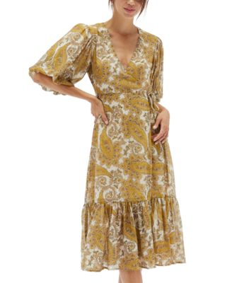 MINKPINK - Sistan Printed Wrap Midi Dress