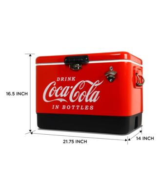 Koolatron Coca-Cola Ice Chest Beverage Cooler with Bottle Opener, 54 Quart