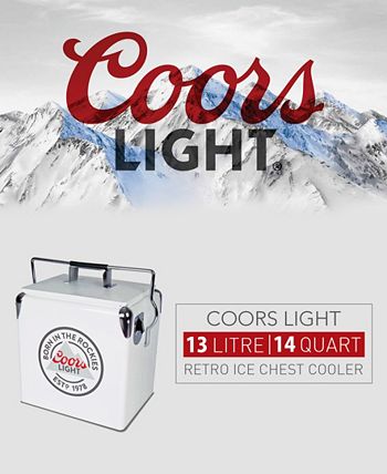 Koolatron Coors Light Retro Ice Chest Cooler With Bottle Opener 13l  14 Qt  White And Silver Gray 122769806 - View #6