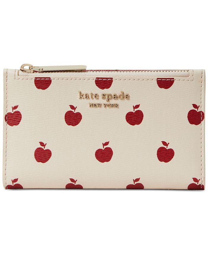 kate spade new york Apple Toss Printed Small Slim Bifold Wallet & Reviews -  Handbags & Accessories - Macy's