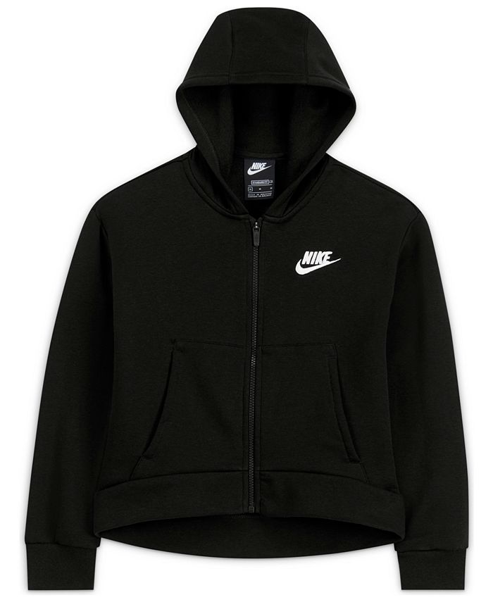 Nike Big Girls Sportswear Club Fleece Full-Zip Hoodie - Macy's