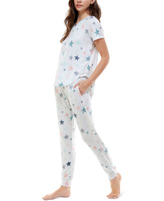 V-Neck T-Shirt & Jogger Pants Pajama Set