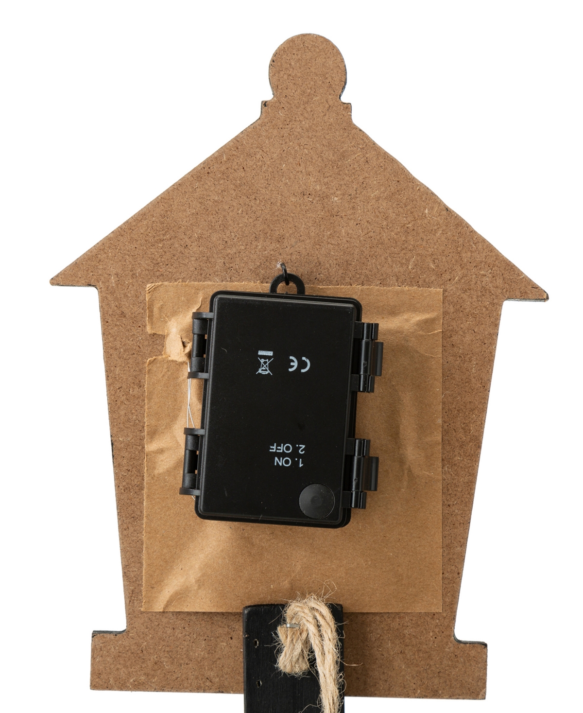 Glitzhome Lighted Halloween Wooden Haunted House Yard Stake
