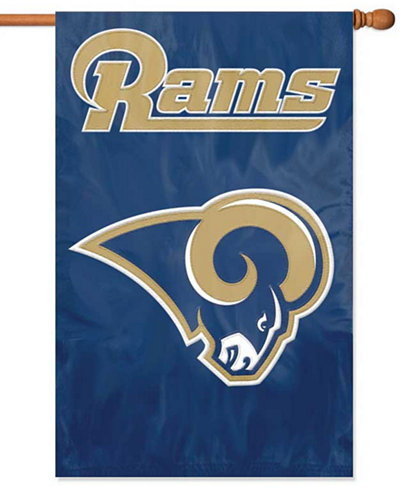 Party Animal Los Angeles Rams Applique House Flag