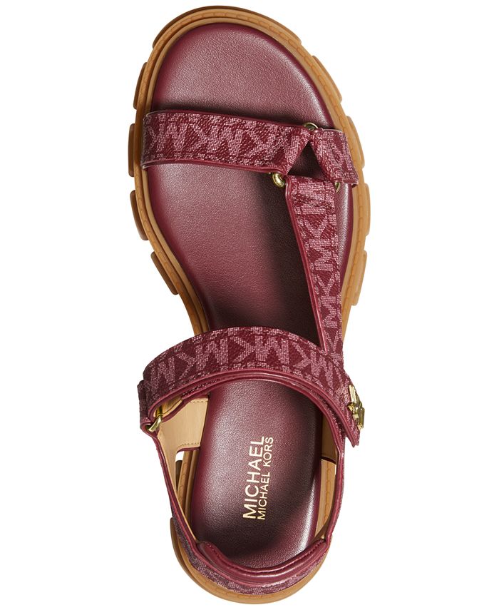 michael michael kors ridley mk logo print sandals