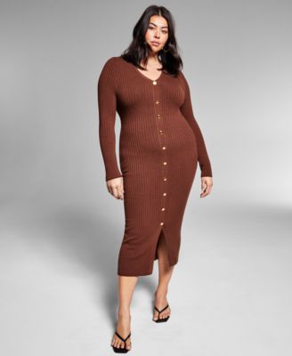 ribbed plus size dress