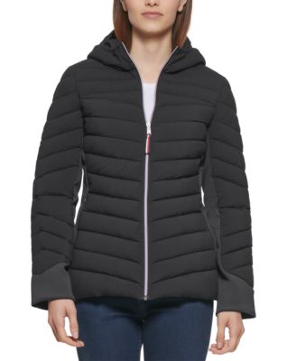 tommy hilfiger packable down jacket with hood