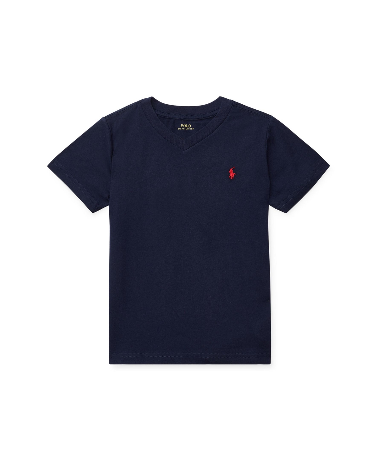 Shop Polo Ralph Lauren Toddler And Little Boys Cotton Jersey V-neck T-shirt In Cruise Navy