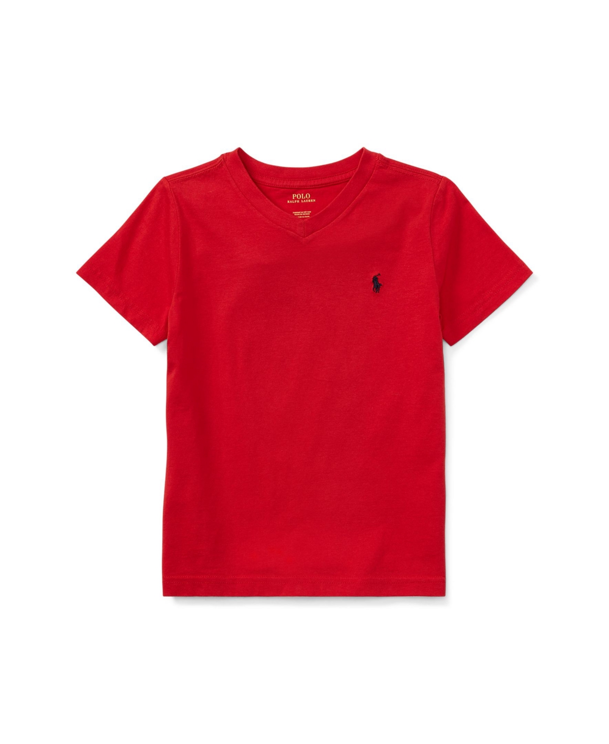 Polo Ralph Lauren Kids' Toddler And Little Boys Cotton Jersey V-neck T-shirt In Rl Red