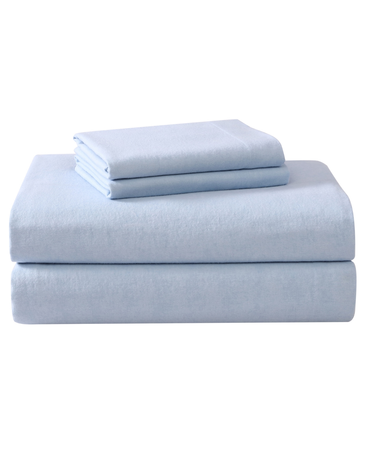 LAURA ASHLEY SOLID COTTON FLANNEL 4 PIECE SHEET SET, KING BEDDING