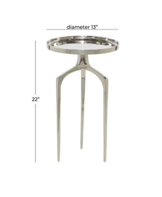Contemporary Round Raised Edge Accent Table