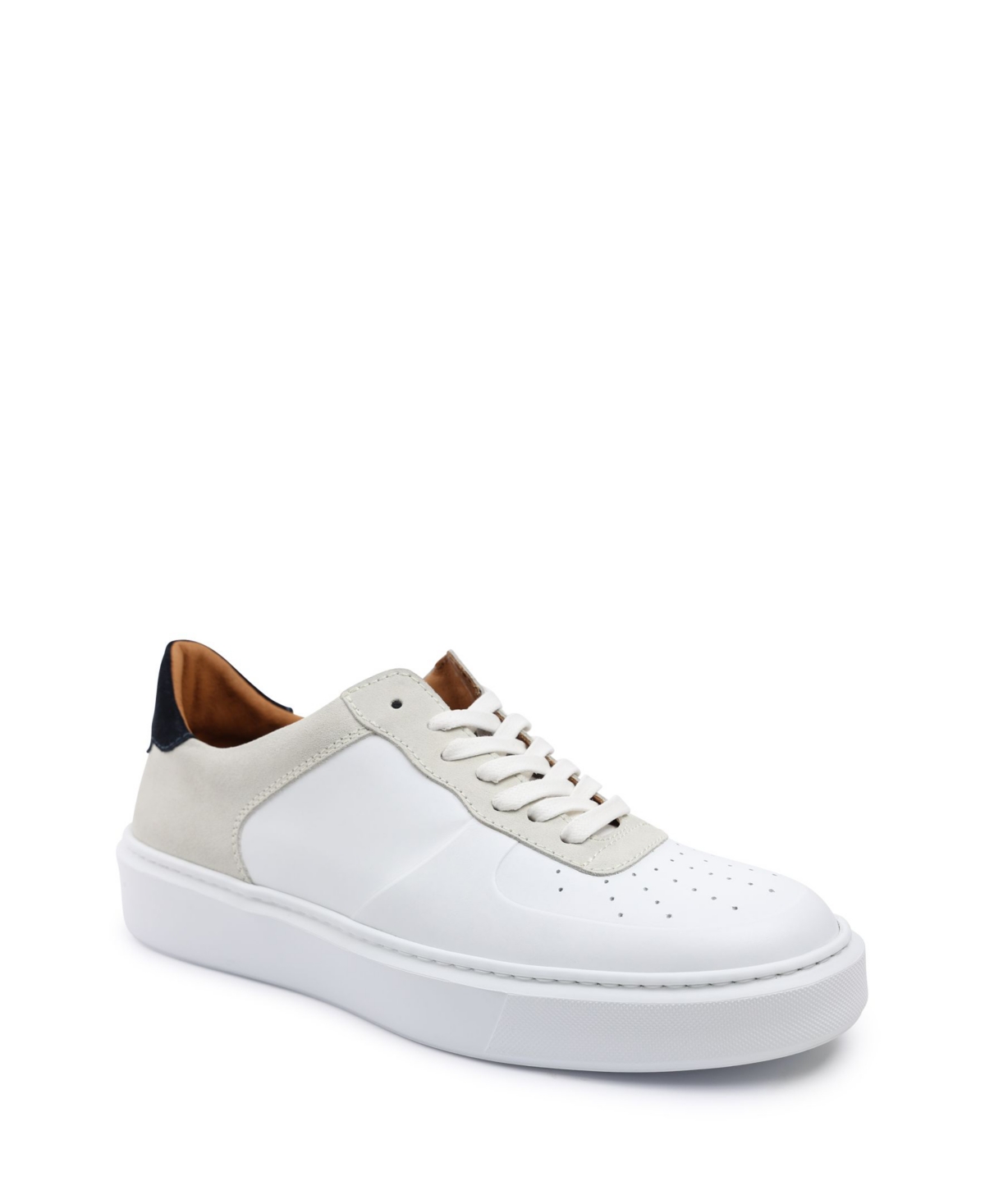 Shop Bruno Magli Men's Falcone Court Sneakers In White,ice