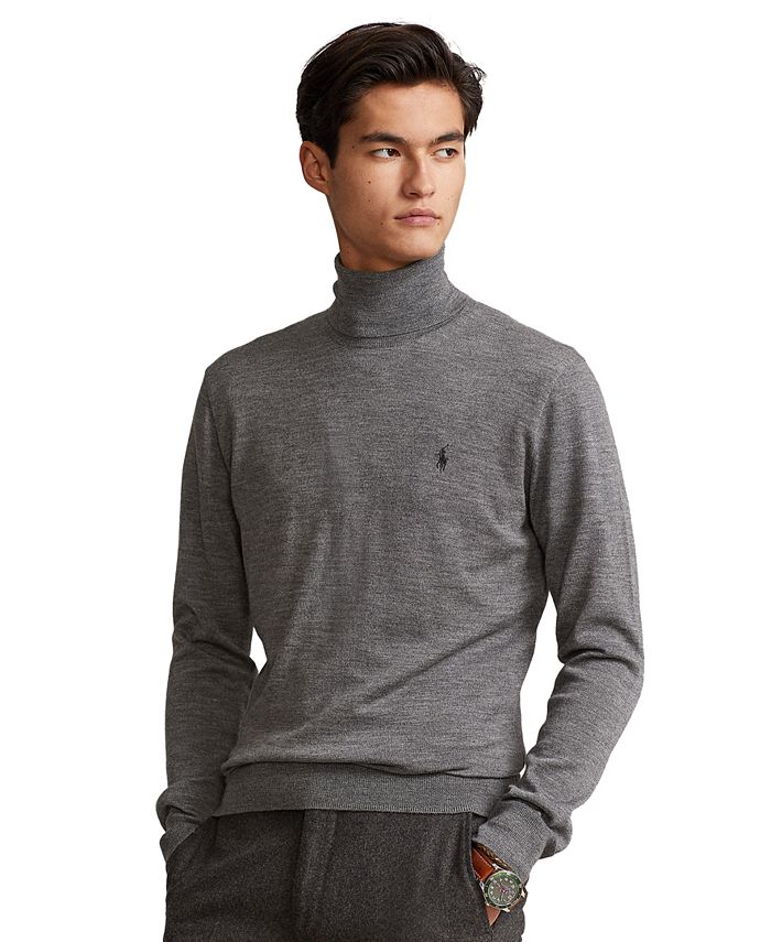Polo Ralph Lauren Men's Washable Wool Turtleneck Sweater & Reviews -  Sweaters - Men - Macy's