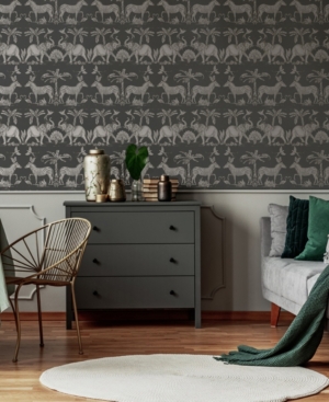 Graham & Brown Colonial Wallpaper In Charcoal