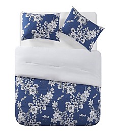Home Anouk Floral 3 Piece Comforter Set, King