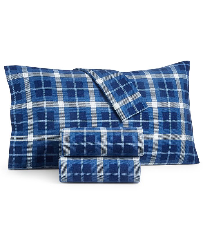 Martha Stewart Collection Printed Cotton Flannel 3Pc. Twin XL Sheet