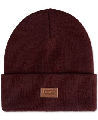 Levi’s All Season Comfy Leather Logo Patch Hero Beanie