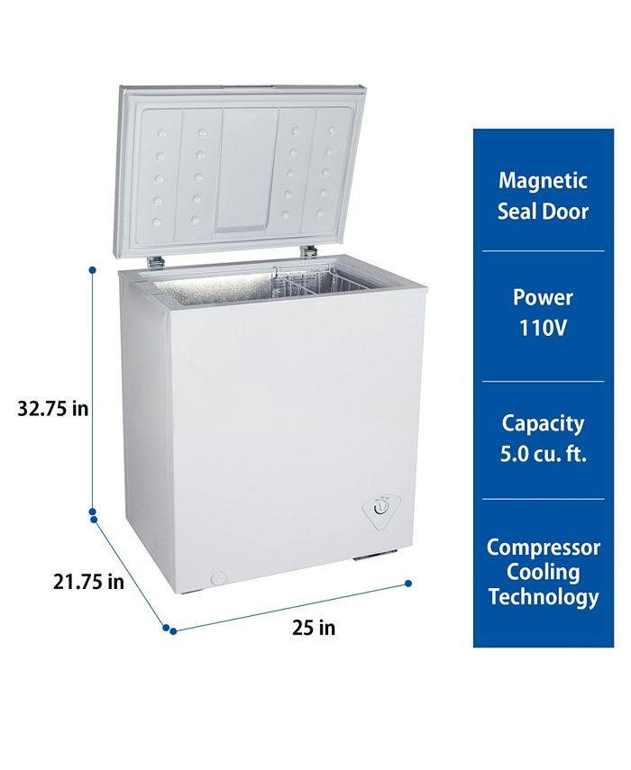 Koolatron Compact Chest Freezer, 5' Cubic Macy's