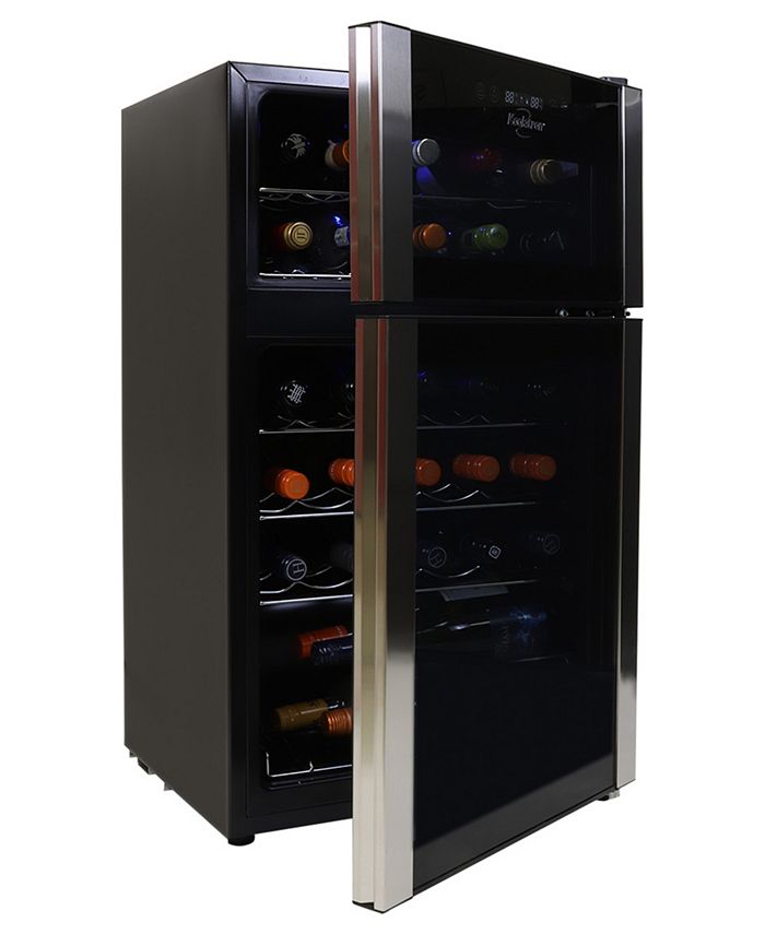 Koolatron Elite Series 29 Bottle Dual Zone Wine Cooler, 3' Cubic Macy's