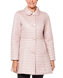 Women's Skirted Quilted Coat, Created for Macy's