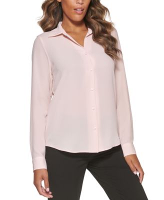 Calvin Klein - Petite Button-Down Blouse