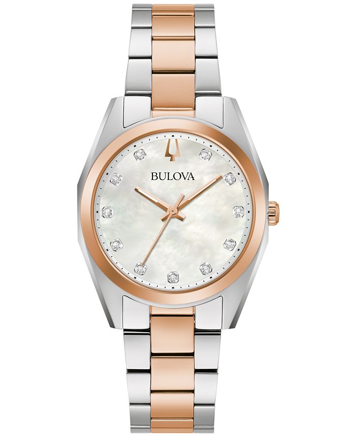 Macy's bulova discount diamond watch