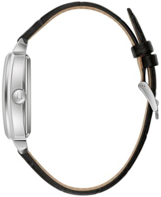 Men's Automatic Sutton Black Leather Strap Watch 33mm