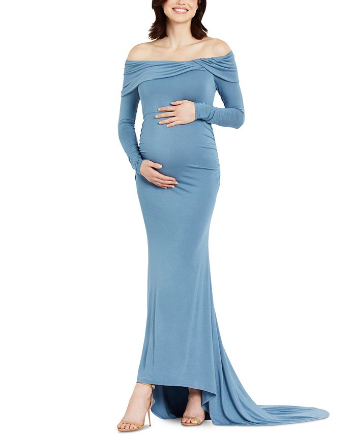 Motherhood Maternity Off-The-Shoulder Maxi Dress - Macy's