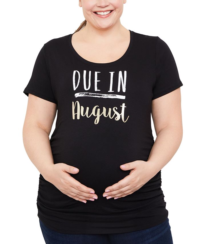 Motherhood Maternity Plus Due In™ Maternity Graphic Tee, Plus Size ...