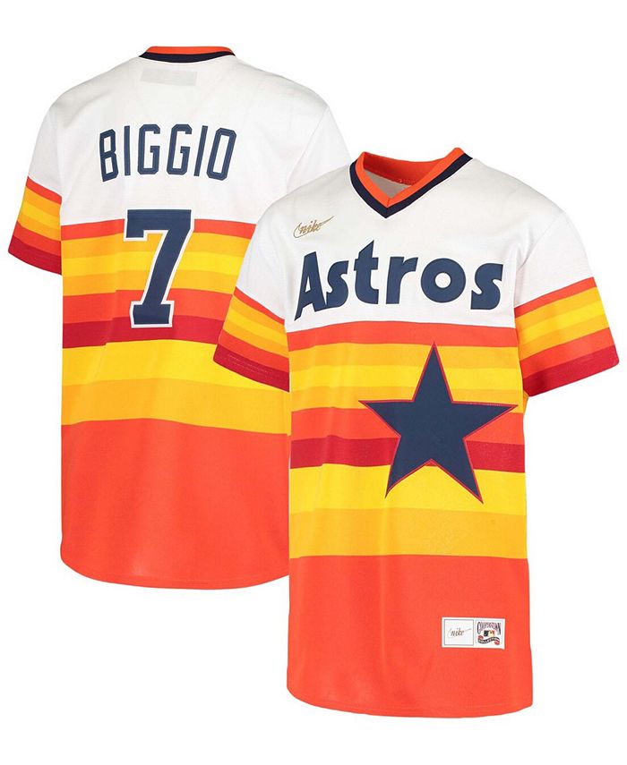 Nike Men's Houston Astros Craig Biggio White Home Cooperstown Collection Player Jersey